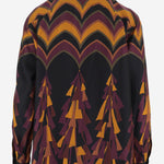 T-SHIRT IN TWILL DI SETA CON STAMPA BAIADERA 6URJ10 6U841075 EMILIO PUCCI 