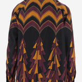 T-SHIRT IN TWILL DI SETA CON STAMPA BAIADERA 6URJ10 6U841075 EMILIO PUCCI 
