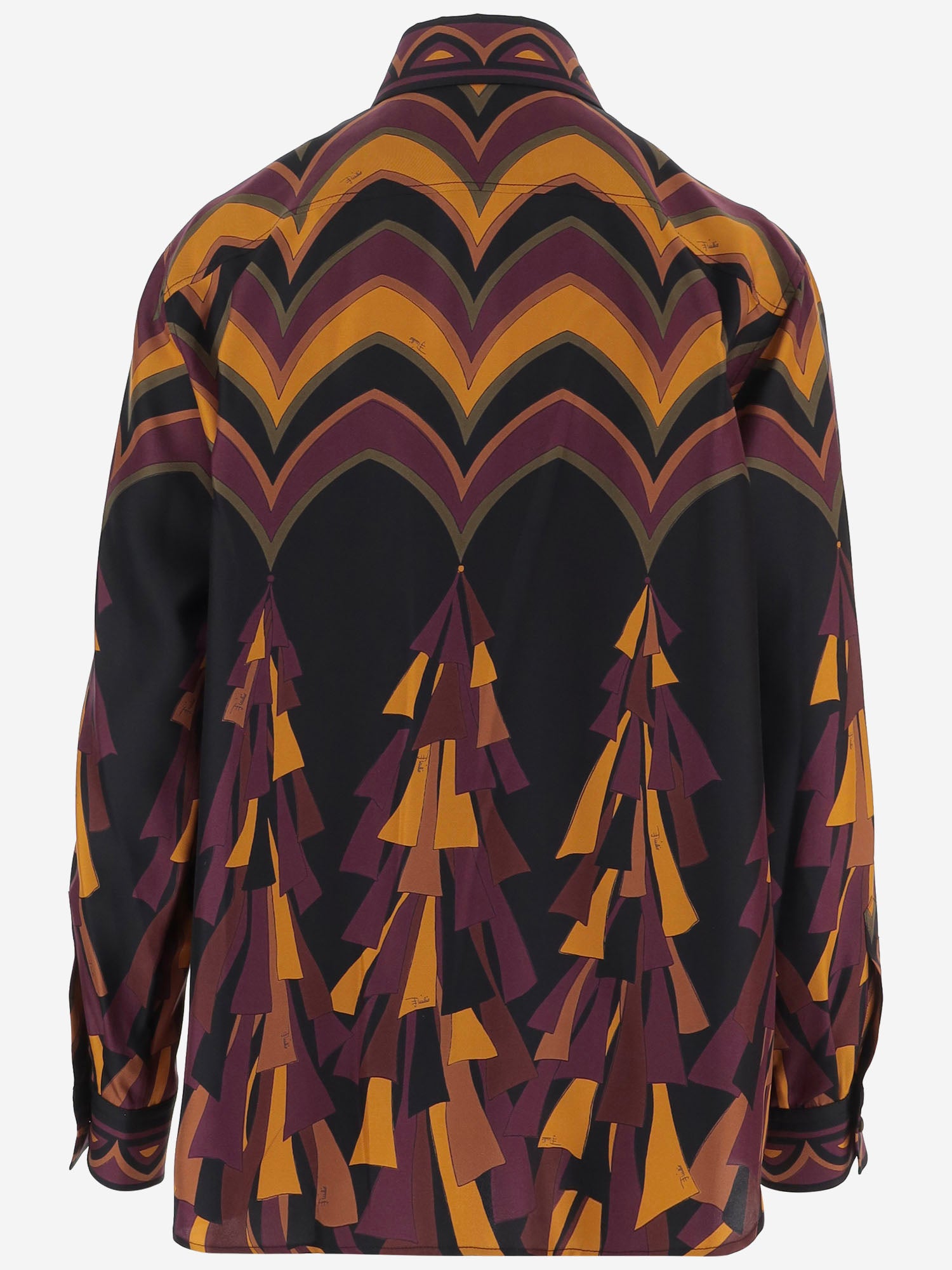 T-SHIRT IN TWILL DI SETA CON STAMPA BAIADERA 6URJ10 6U841075 EMILIO PUCCI 