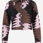 CAMICIA CROP IN SETA CON STAMPA VALDIMONTONE 6URJ15 6U831052 EMILIO PUCCI 