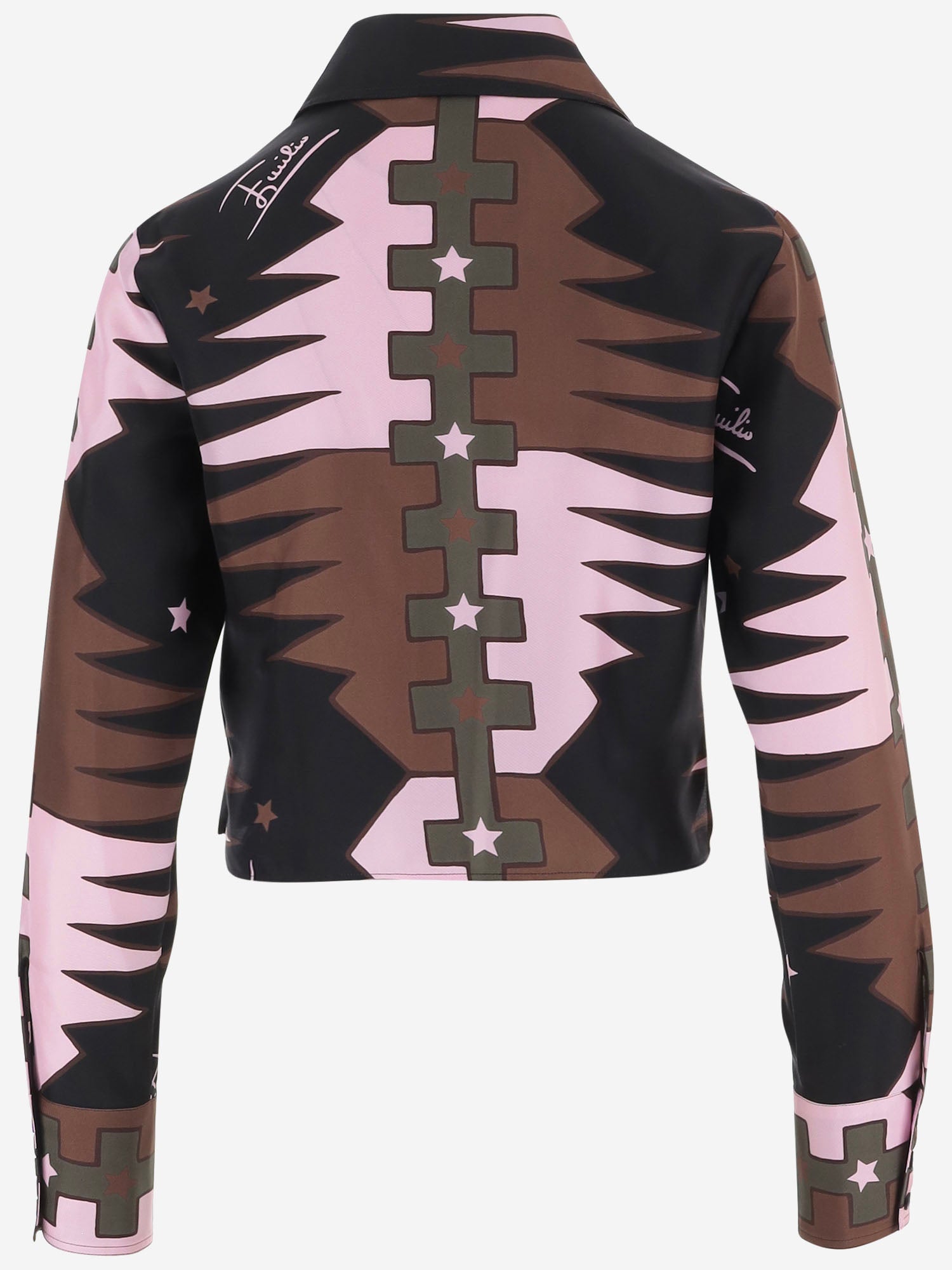CAMICIA CROP IN SETA CON STAMPA VALDIMONTONE 6URJ15 6U831052 EMILIO PUCCI 