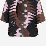 T-SHIRT IN TWILL DI SETA CON STAMPA VALDIMONTONE 6URM73 6U831052 EMILIO PUCCI 