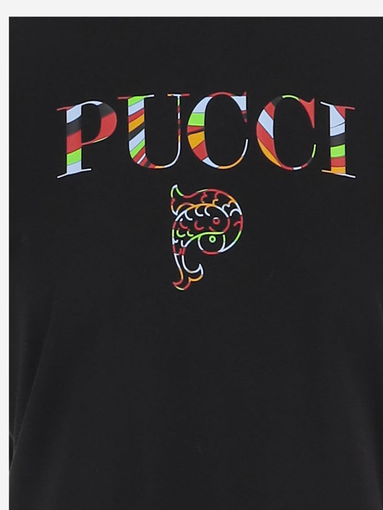 T-SHIRT IN COTONE CON LOGO 6UTP75 6U990999 EMILIO PUCCI 
