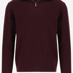 MAGLIONE HALF-ZIP IN LANA E COTONE EM006294 AF27933UA297 EMPORIO ARMANI 