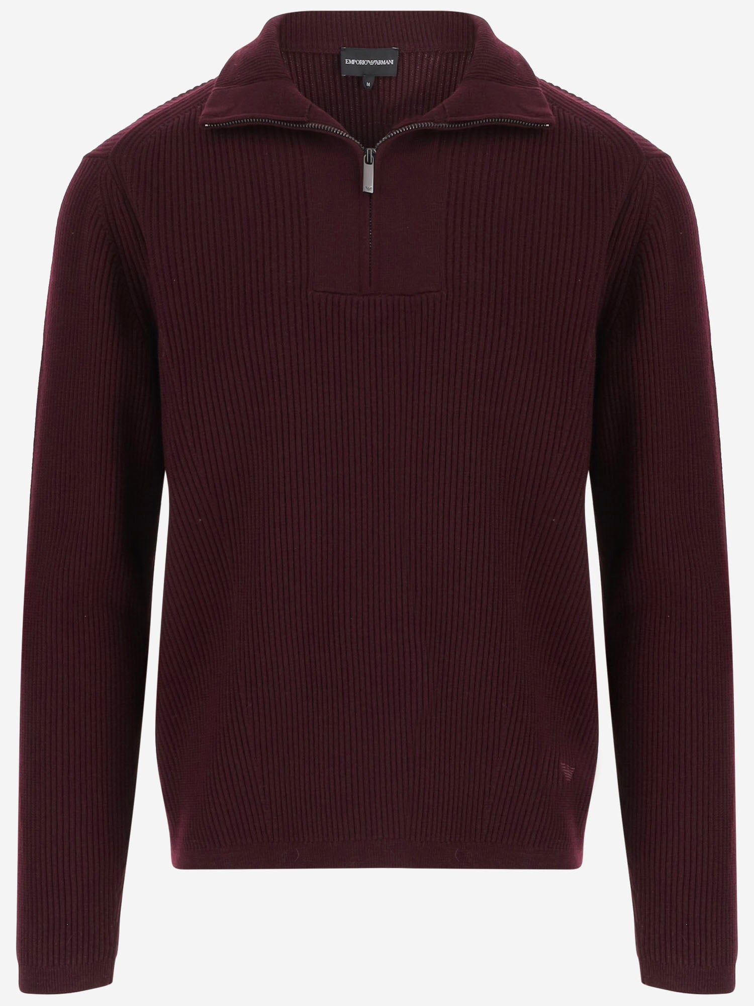 MAGLIONE HALF-ZIP IN LANA E COTONE EM006294 AF27933UA297 EMPORIO ARMANI 