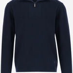 MAGLIONE HALF-ZIP IN LANA E COTONE EM006294 AF27933UB109 EMPORIO ARMANI 