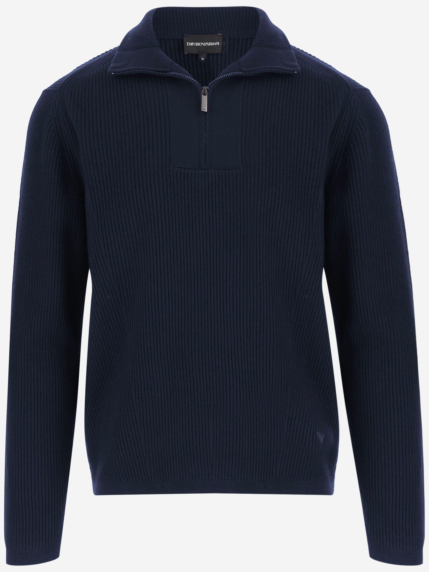 MAGLIONE HALF-ZIP IN LANA E COTONE EM006294 AF27933UB109 EMPORIO ARMANI 