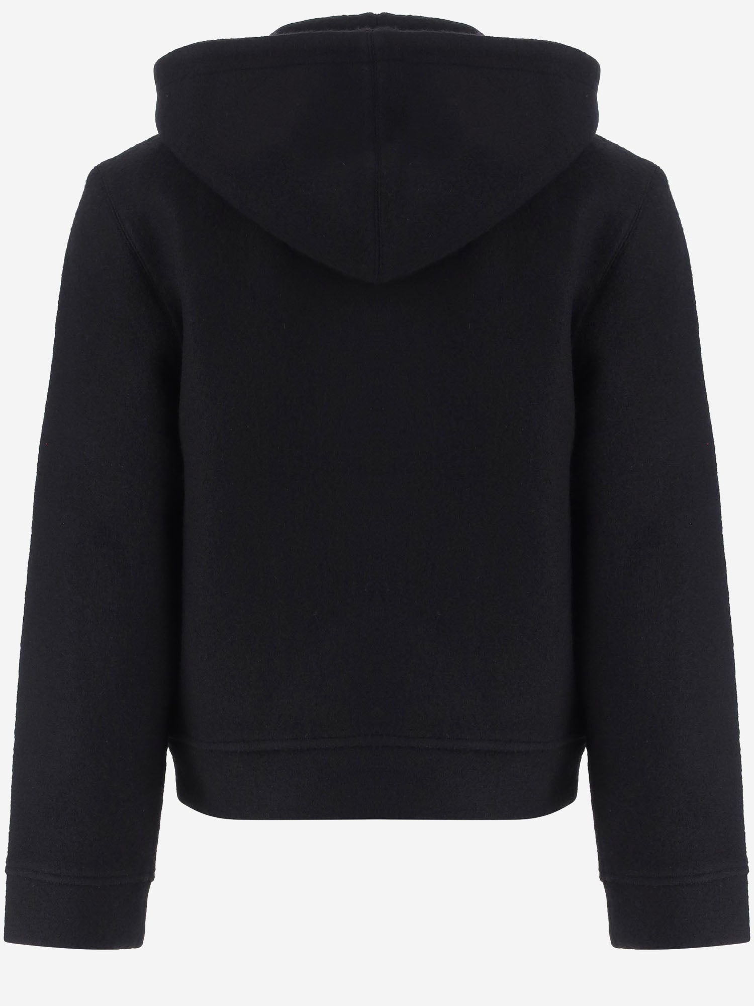 GIACCA IN LANA E COTONE CON CAPPUCCIO E ZIP EM006436 AF29844UC001 EMPORIO ARMANI 