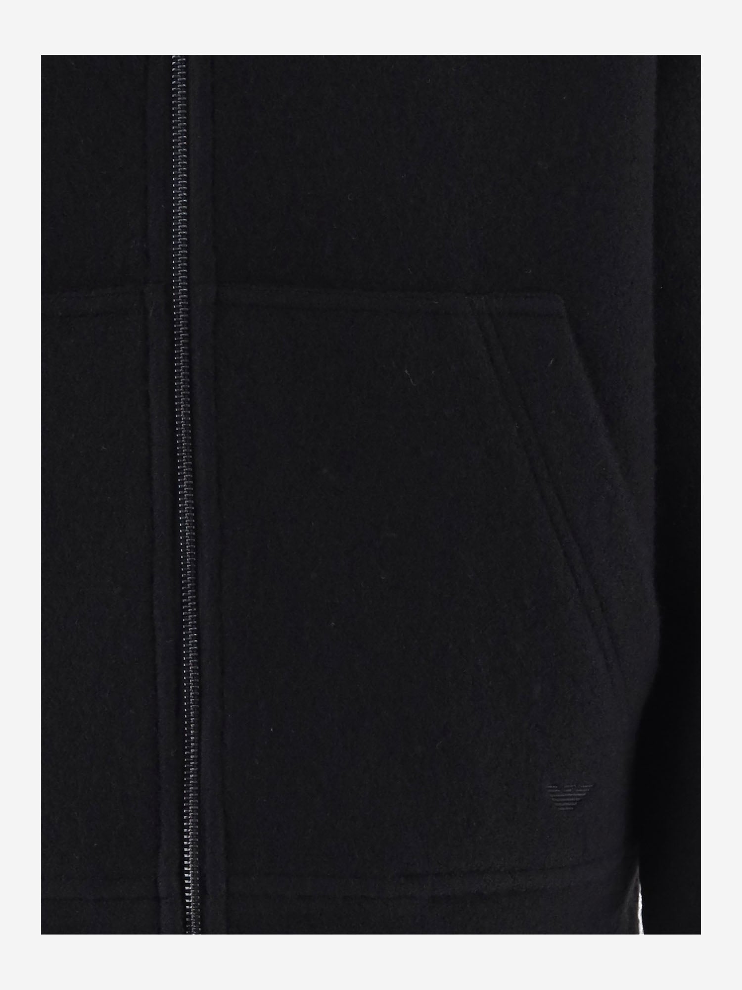 GIACCA IN LANA E COTONE CON CAPPUCCIO E ZIP EM006436 AF29844UC001 EMPORIO ARMANI 