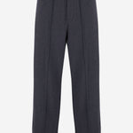 PANTALONI IN COTONE CON PINCES E GAMBA DRITTA EM006837 AF13713UA083 EMPORIO ARMANI 