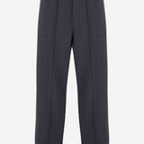 PANTALONI IN COTONE CON PINCES E GAMBA DRITTA EM006837 AF13713UA083 EMPORIO ARMANI 