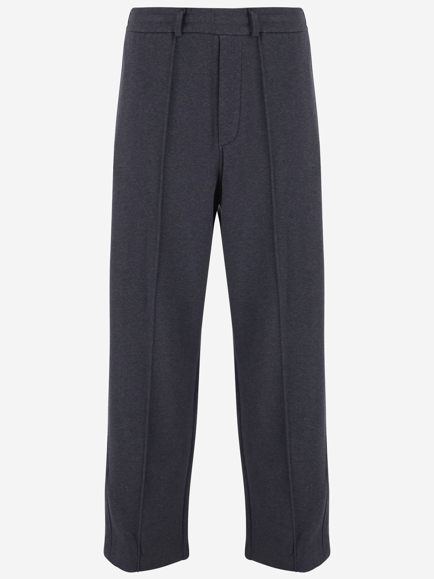 PANTALONI IN COTONE CON PINCES E GAMBA DRITTA EM006837 AF13713UA083 EMPORIO ARMANI 