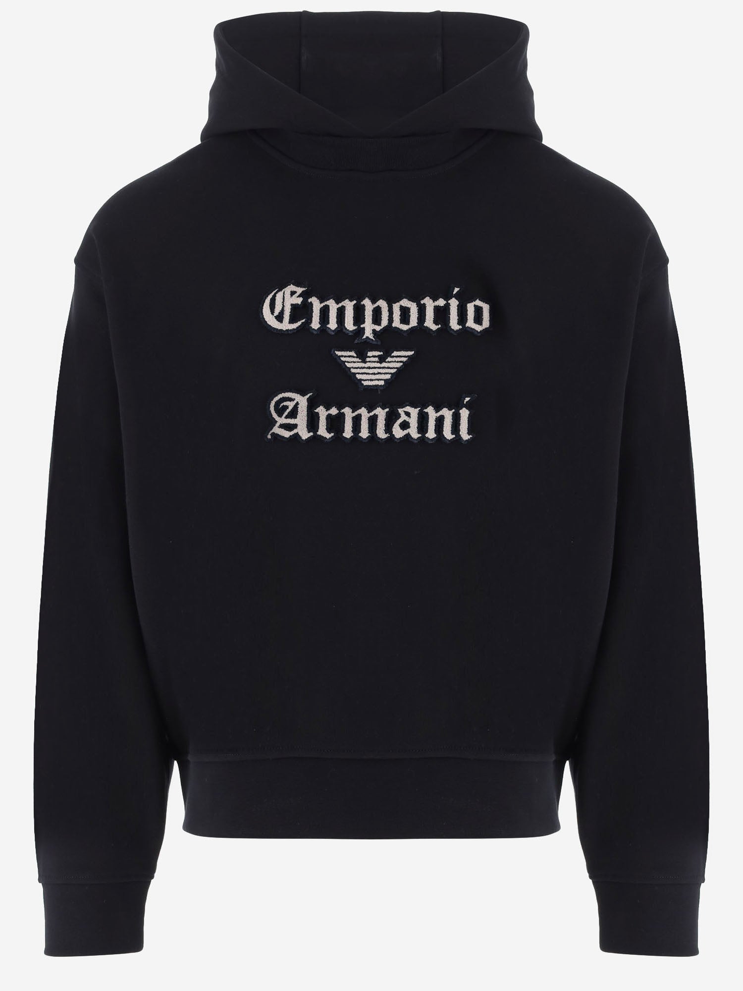 FELPA IN COTONE CON LOGO EM006840 AF13713UC001 EMPORIO ARMANI 