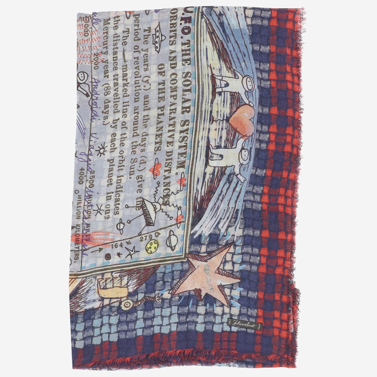 SCIARPA CARTA CELESTE IN MODAL E CASHMERE 2051 2840 FALIERO SARTI 