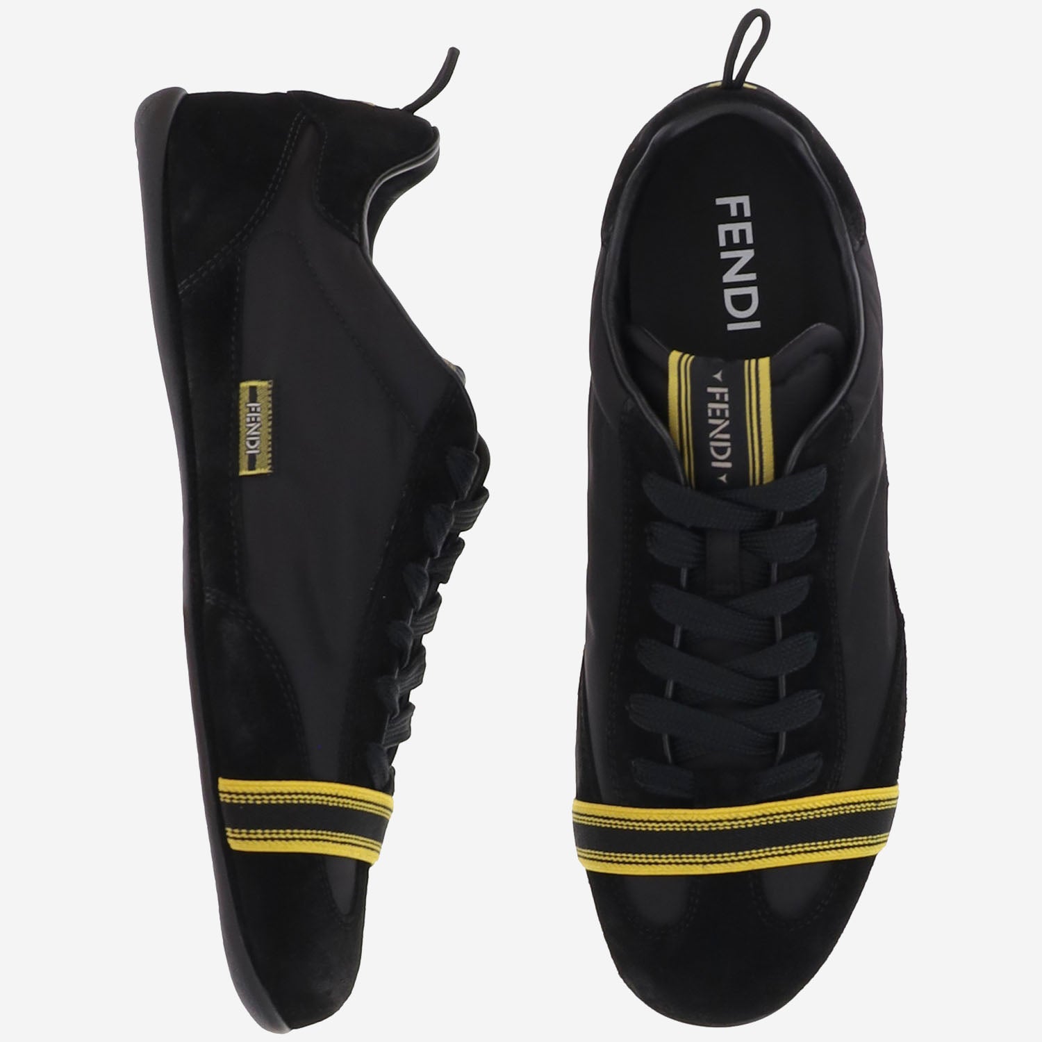 SNEAKERS IN SUEDE E TESSUTO CON LOGO 7E1968 AY0TF08M4 FENDI 