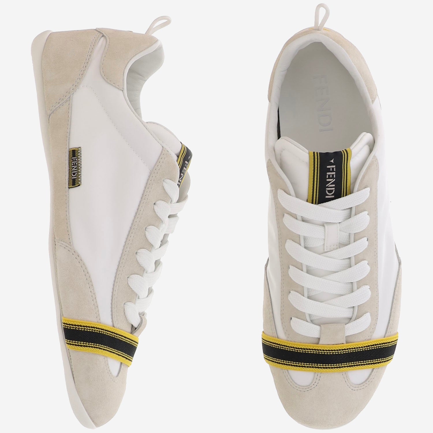 SNEAKERS IN SUEDE E TESSUTO CON LOGO 7E1968 AY0TF1XIS FENDI 