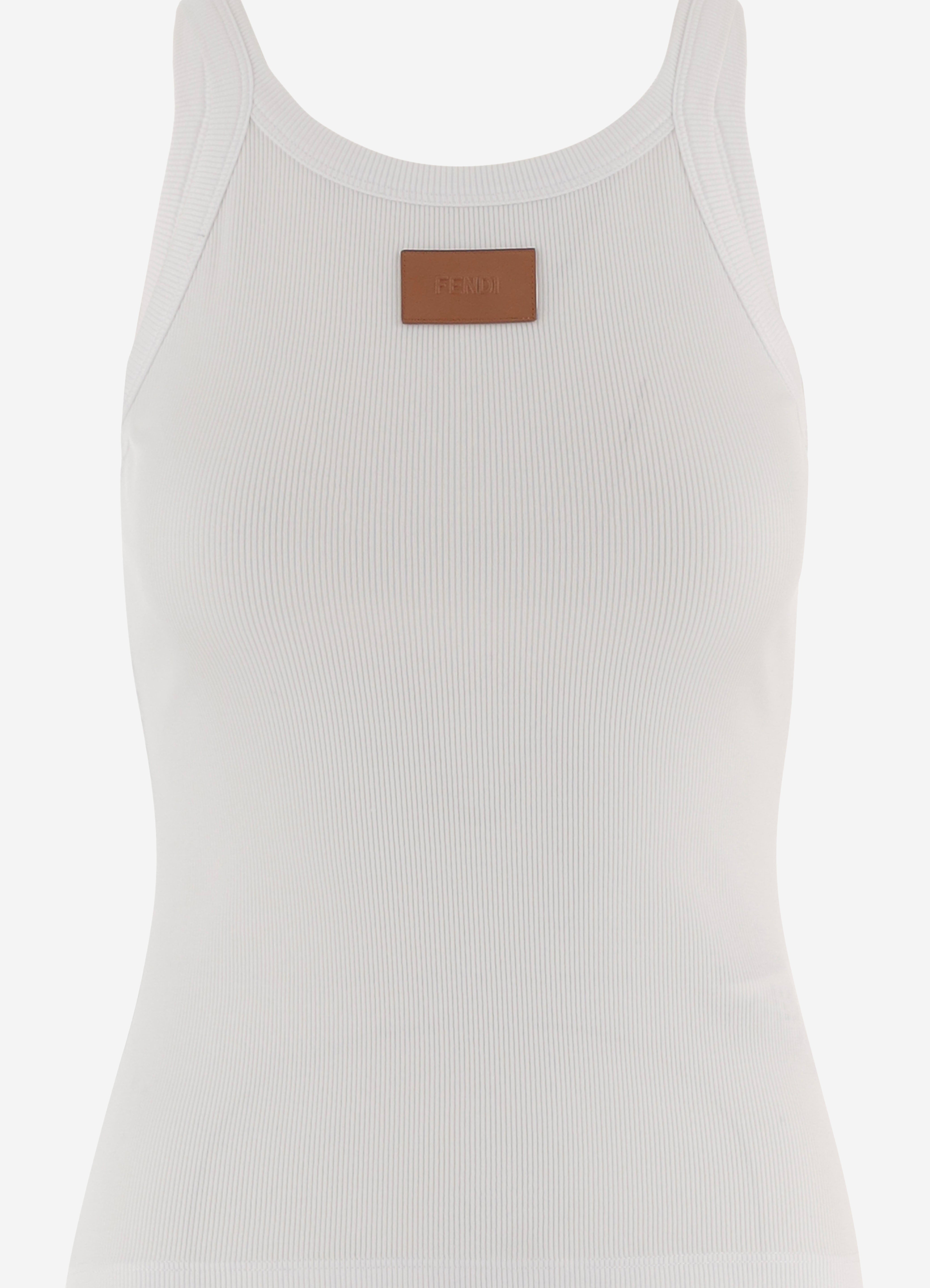 CANOTTA IN COTONE CON LOGO FS7966 AW87F0ZNM FENDI 