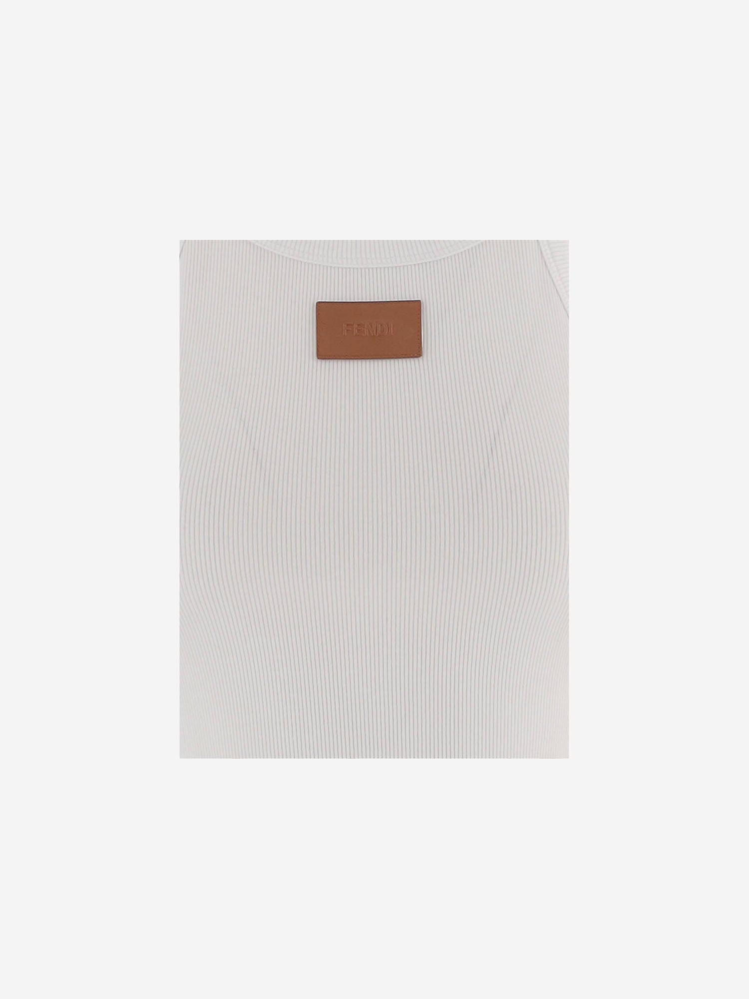 CANOTTA IN COTONE CON LOGO FS7966 AW87F0ZNM FENDI 
