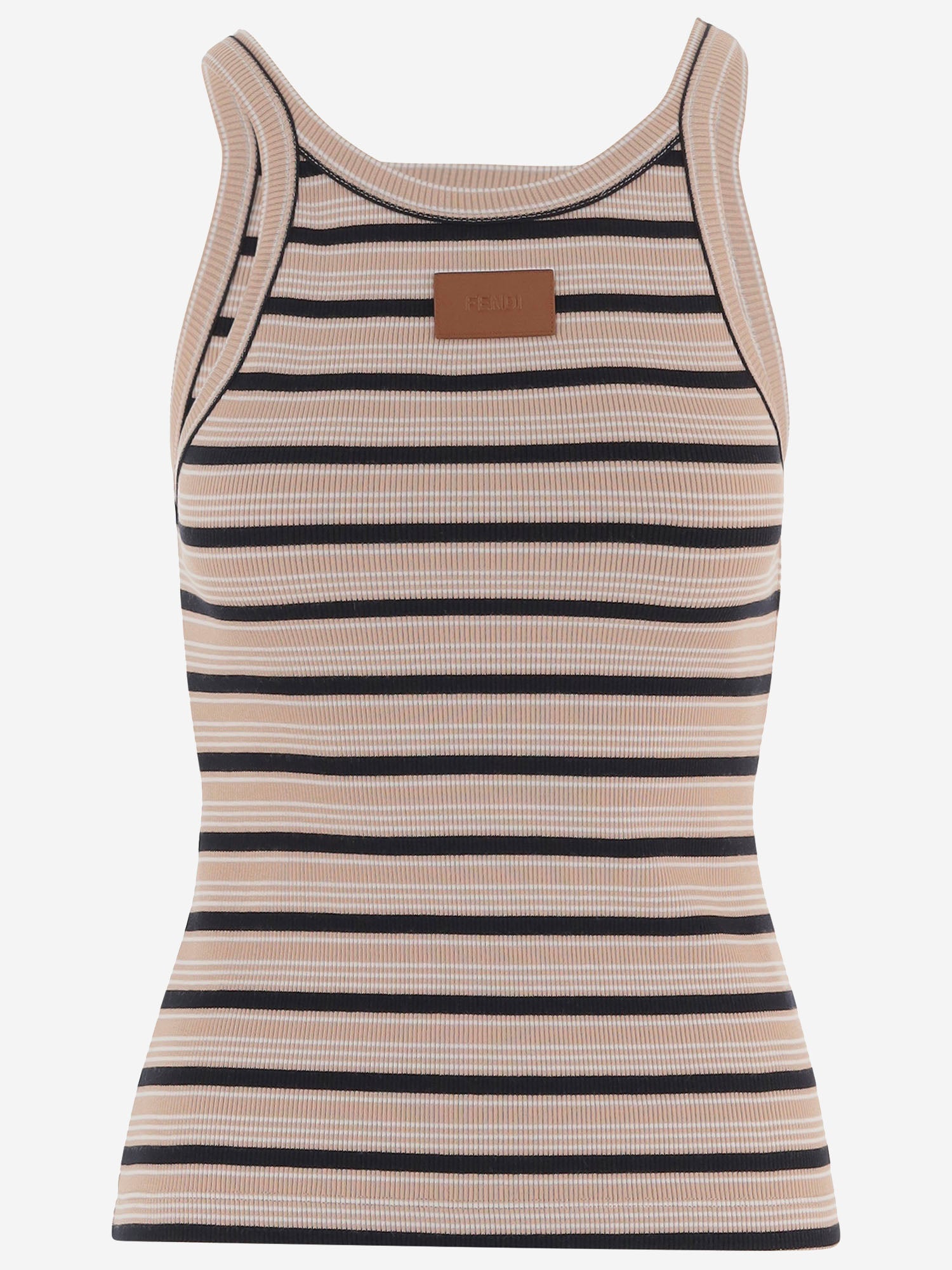CANOTTA IN COTONE STRETCH A RIGHE FS7966 AW88F1X32 FENDI 