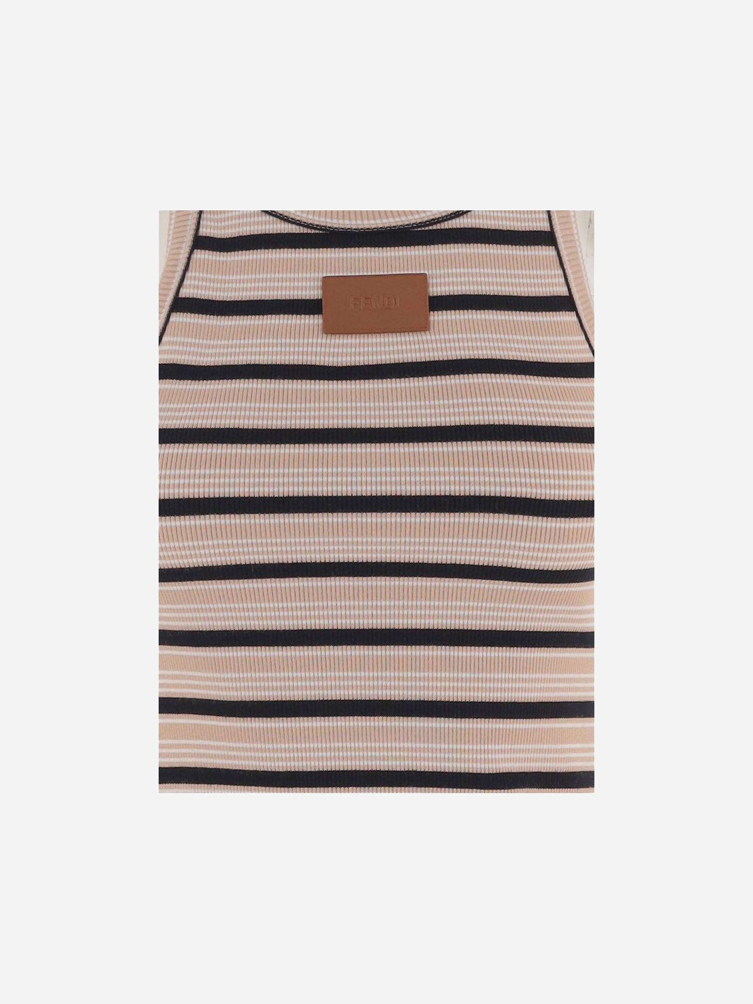 CANOTTA IN COTONE STRETCH A RIGHE FS7966 AW88F1X32 FENDI 