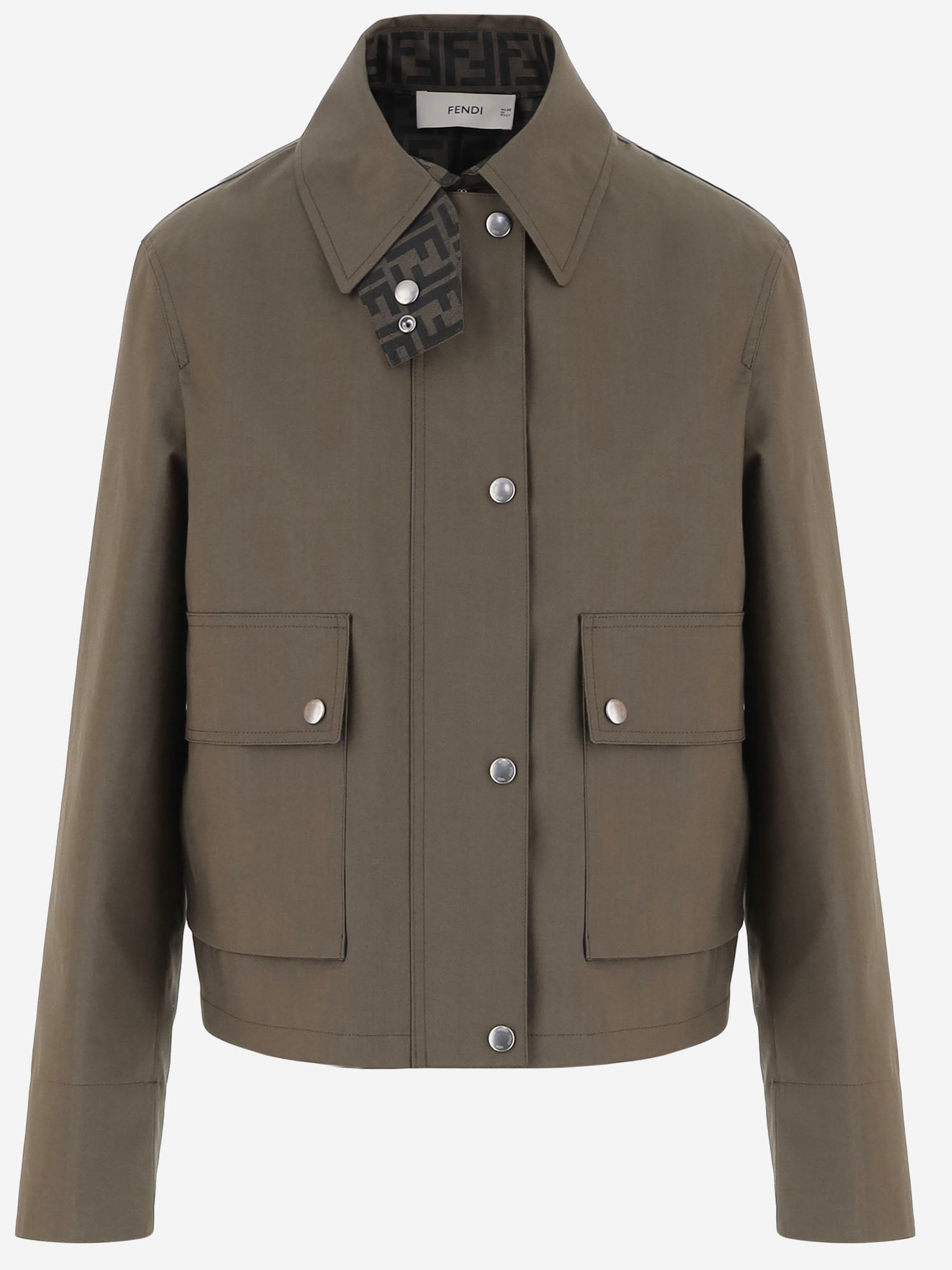 GIUBBOTTO IN MISTO COTONE STRETCH FW5158 B1UE F1XEW FENDI 