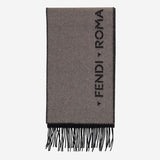 SCIARPA IN LANA E CASHMERE CON LOGO FXS412 B1VJF1Y7Q FENDI 