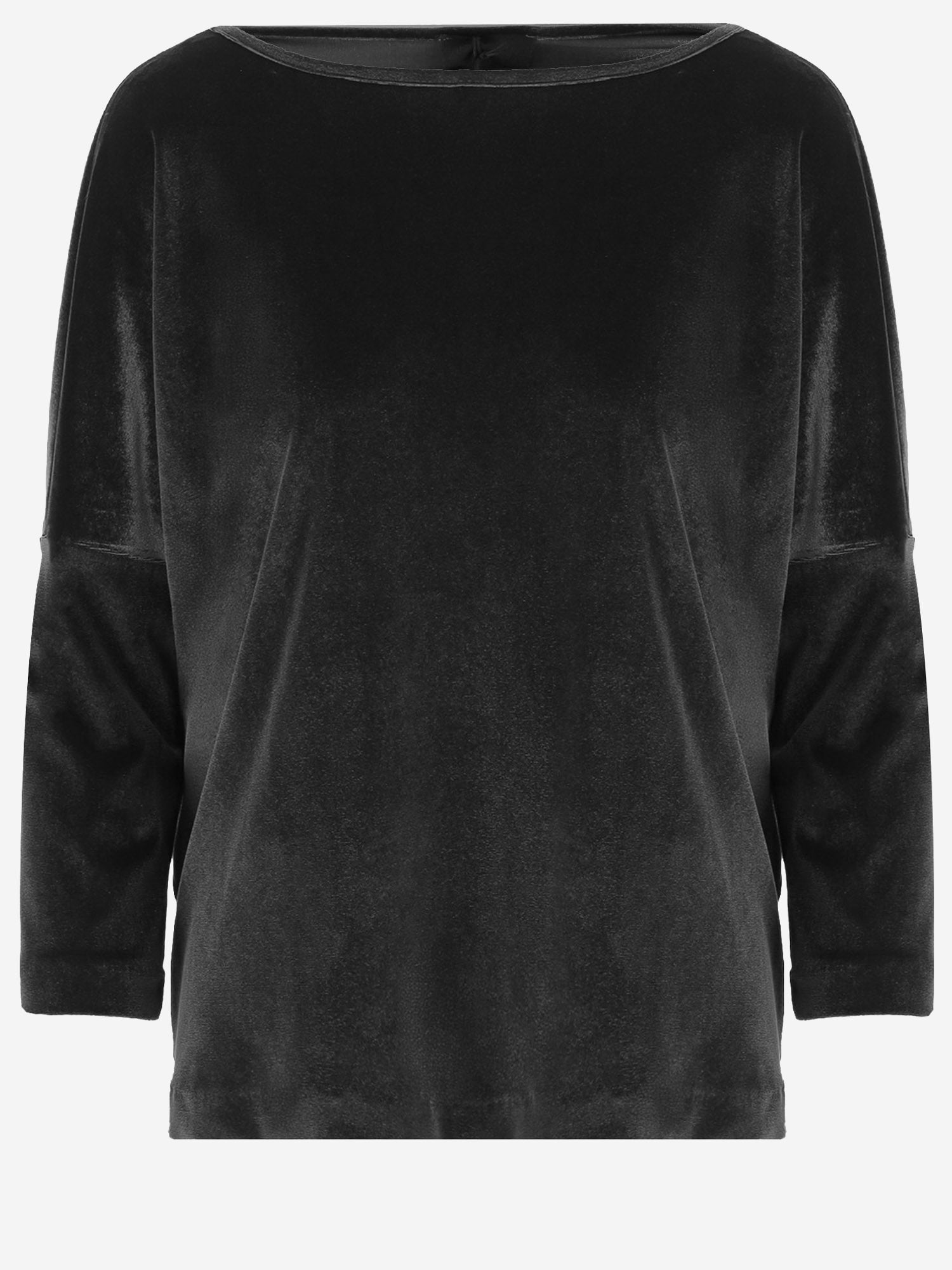 MAGLIA A MANICHE LUNGHE IN VELLUTO STRETCH 3092 164799 F.IT 
