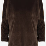MAGLIA A MANICHE LUNGHE IN VELLUTO STRETCH 3092 1647MORO F.IT 