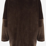 MAGLIA A MANICHE LUNGHE IN VELLUTO STRETCH 3092 1647MORO F.IT 
