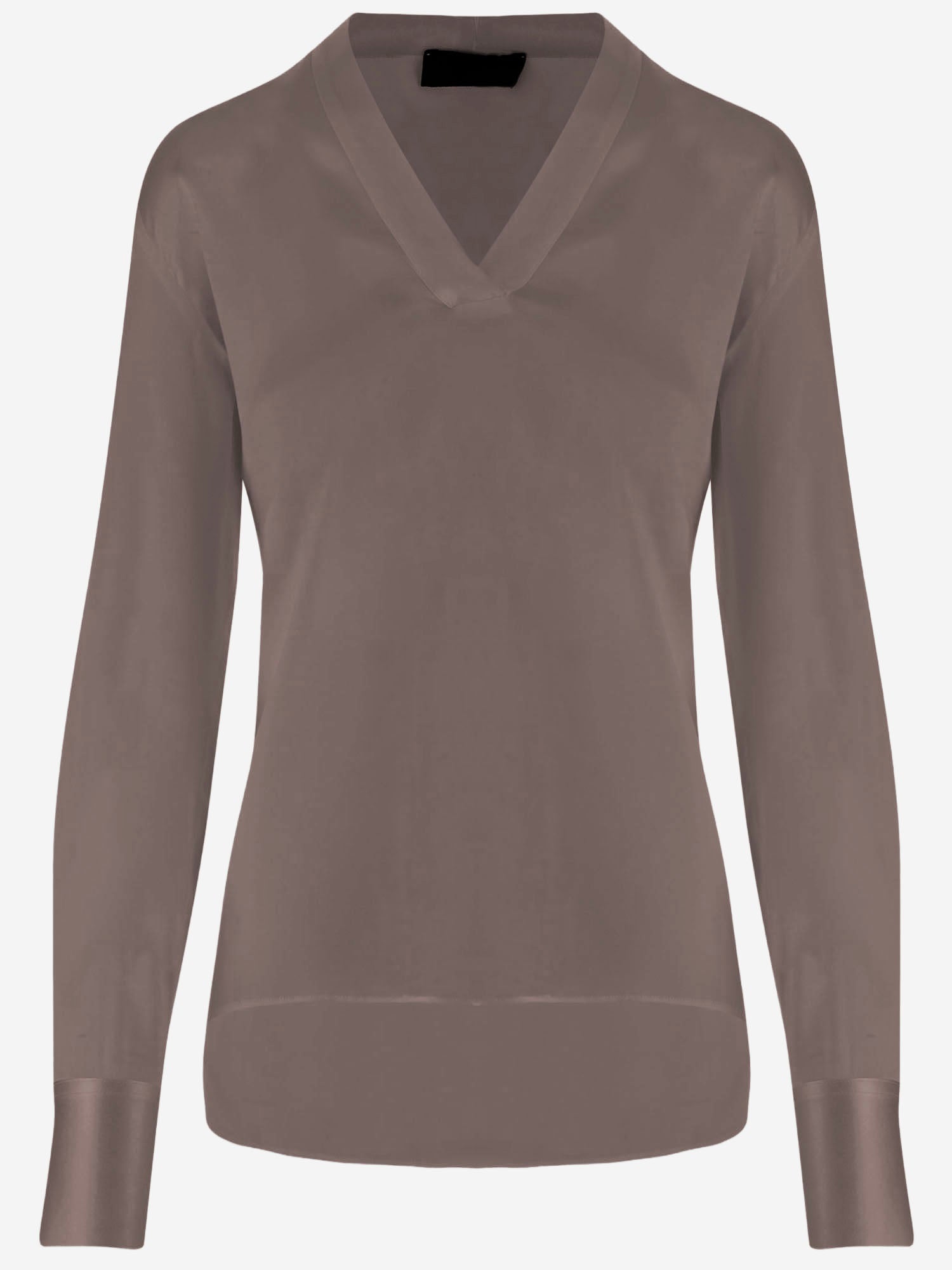 CAMICIA IN SETA STRETCH 4636 2094TAUPE F.IT 