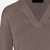CAMICIA IN SETA STRETCH 4636 2094TAUPE F.IT 