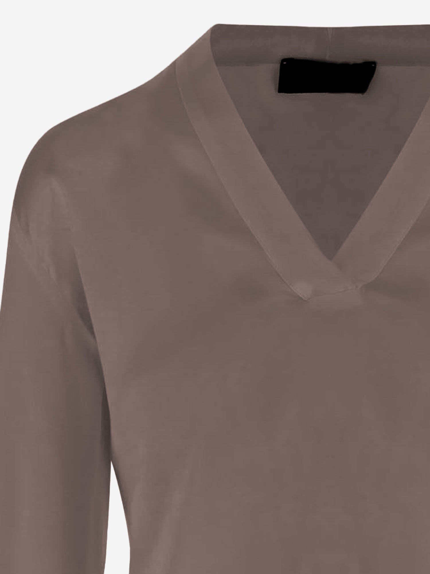 CAMICIA IN SETA STRETCH 4636 2094TAUPE F.IT 