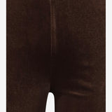 PANTALONI IN VELLUTO STRETCH CON GAMBA SVASATA 4701 1647MORO F.IT 