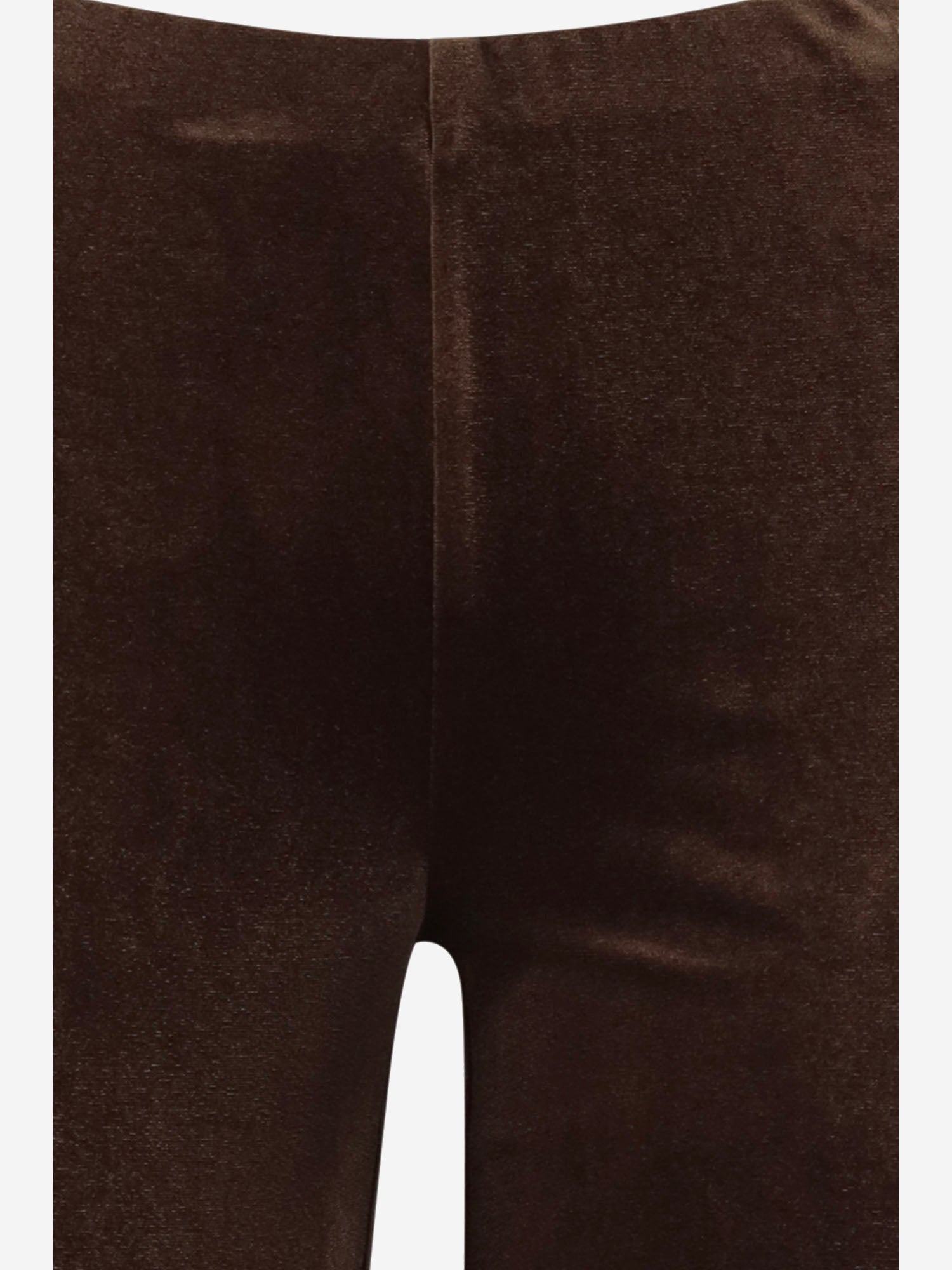 PANTALONI IN VELLUTO STRETCH CON GAMBA SVASATA 4701 1647MORO F.IT 