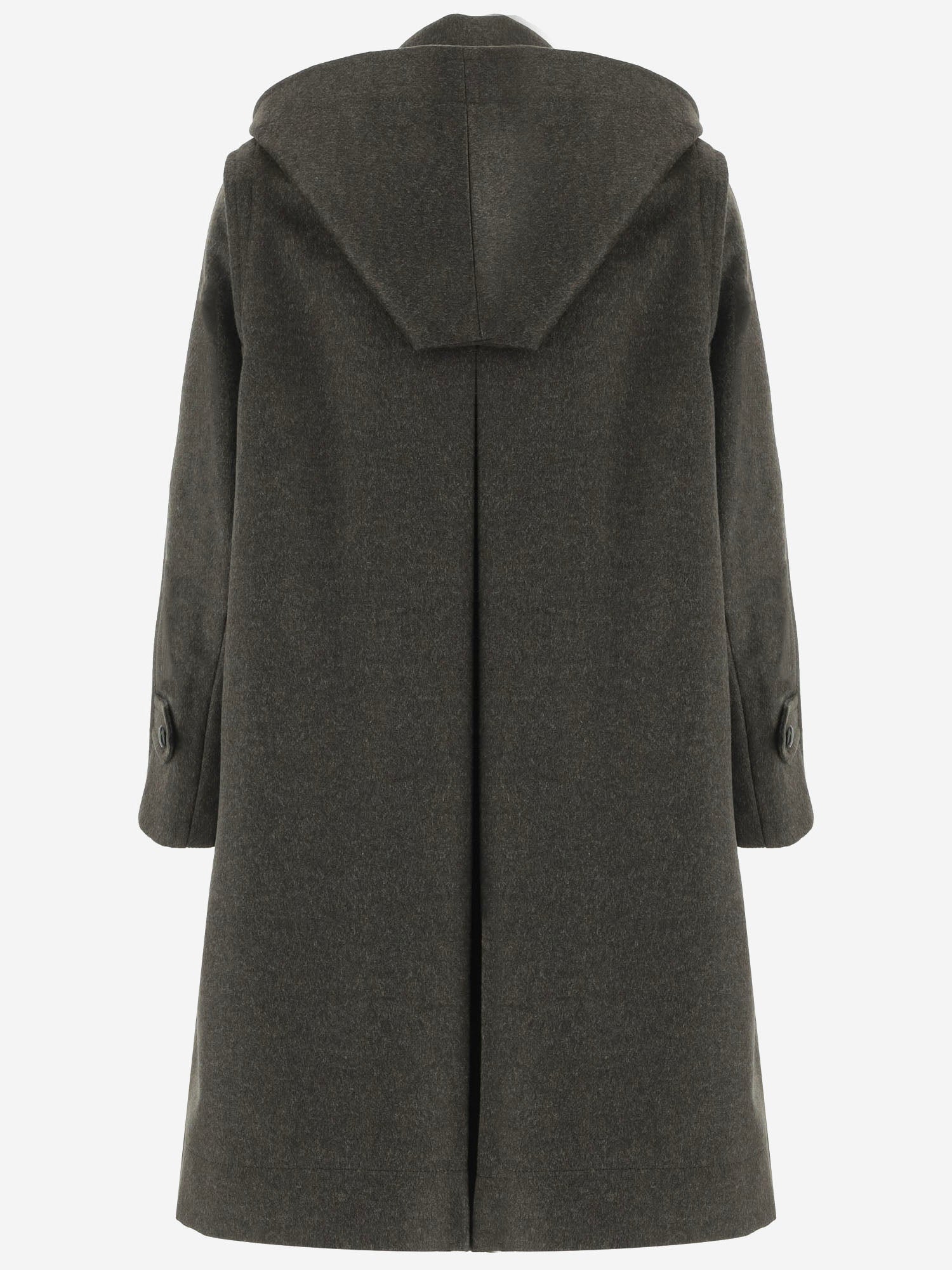 CAPPOTTO LODEN IN LANA CON CAPPUCCIO LODEN GREEN FRIKI KIDS 
