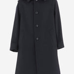 CAPPOTTO LODEN IN LANA CON CAPPUCCIO LODEN NAVY FRIKI KIDS 
