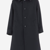 CAPPOTTO LODEN IN LANA CON CAPPUCCIO LODEN NAVY FRIKI KIDS 