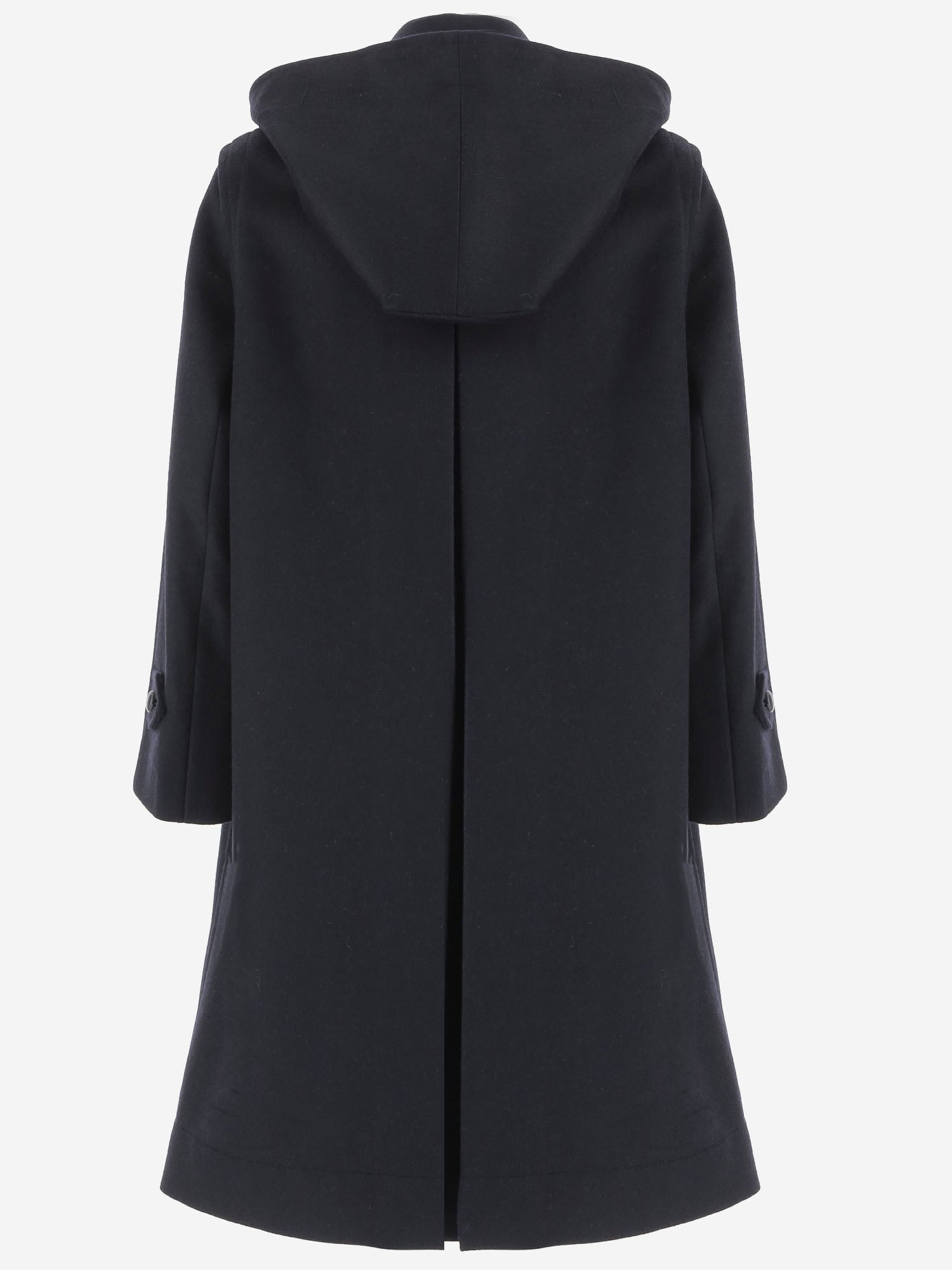 CAPPOTTO LODEN IN LANA CON CAPPUCCIO LODEN NAVY FRIKI KIDS 