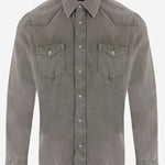 CAMICIA IN COTONE A COSTE CON TASCHE WEST8 77T3724 GHERARDI 