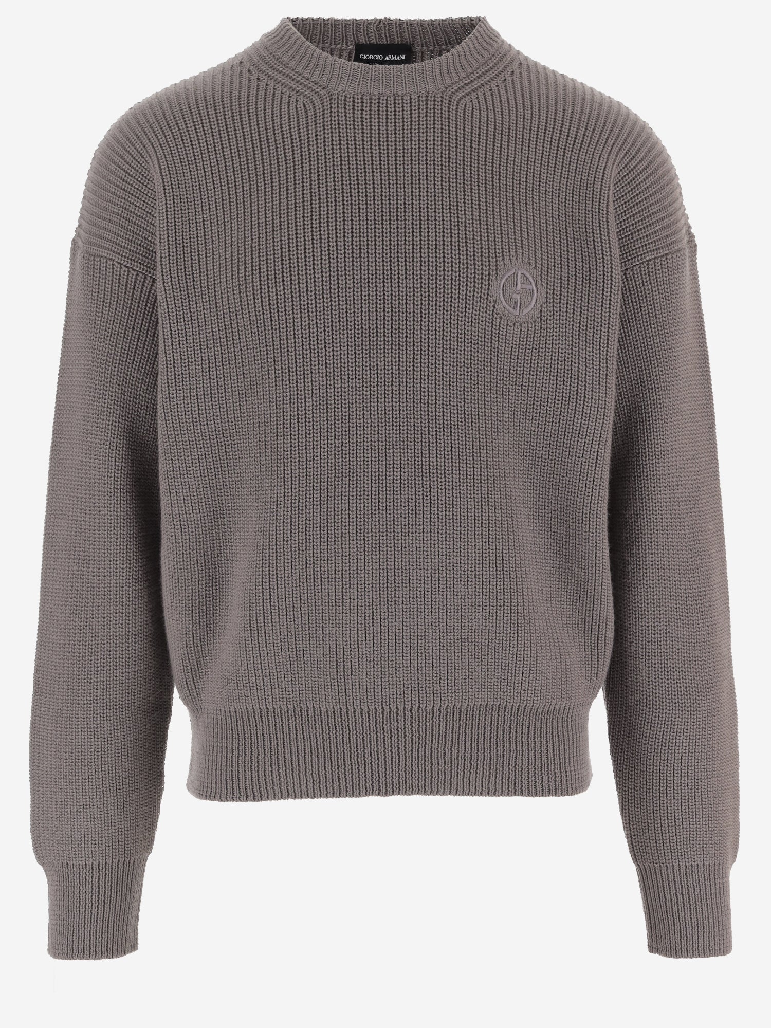 MAGLIONE IN LANA CON LOGO GM003945 AF28277U6107 GIORGIO ARMANI 