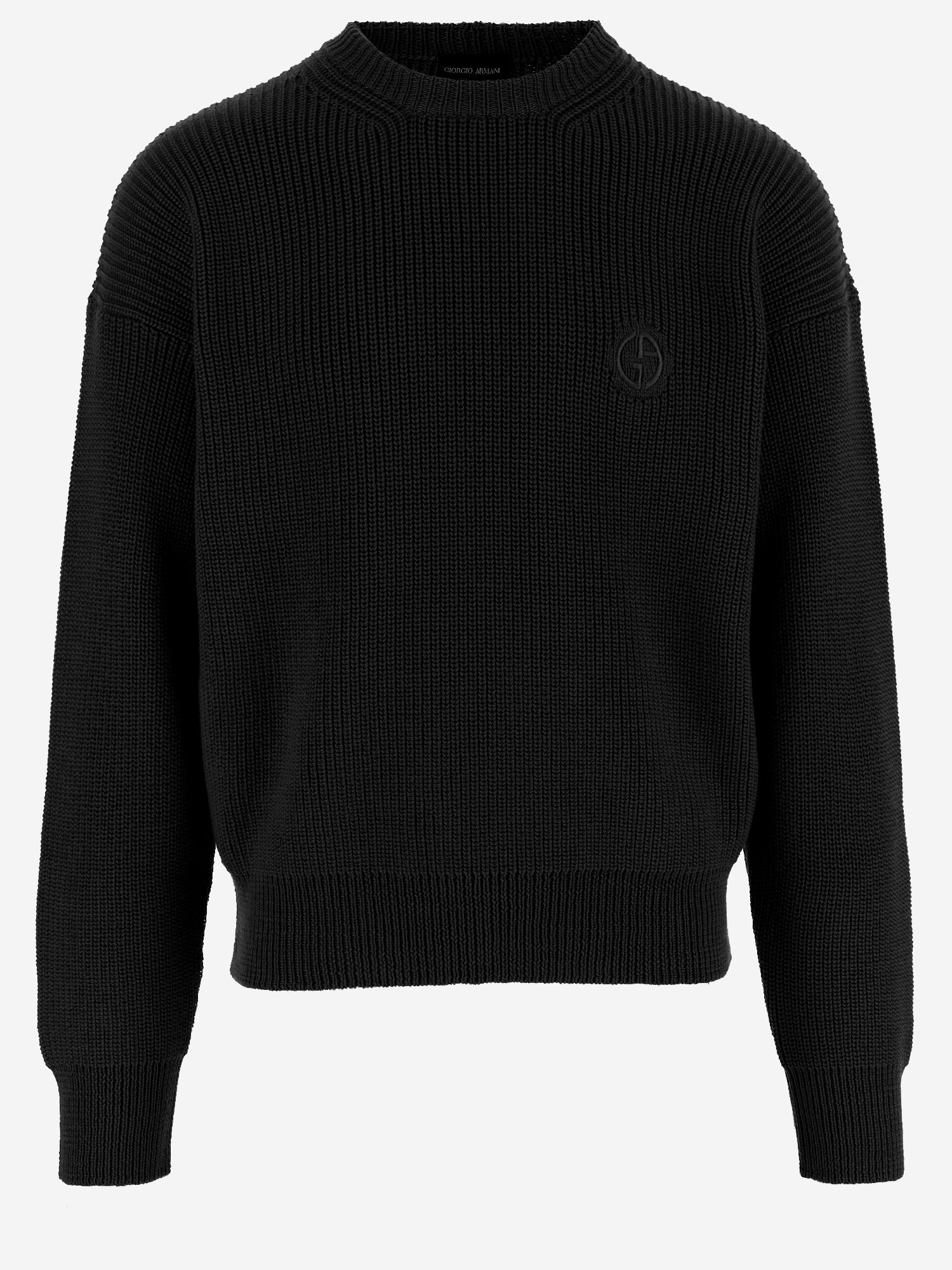 MAGLIONE IN LANA CON LOGO GM003945 AF28277UC001 GIORGIO ARMANI 