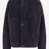 GIUBBOTTO IN CAMOSCIO CON COLLO ALTO E BOTTONI GM004407 AF30029UA140 GIORGIO ARMANI 
