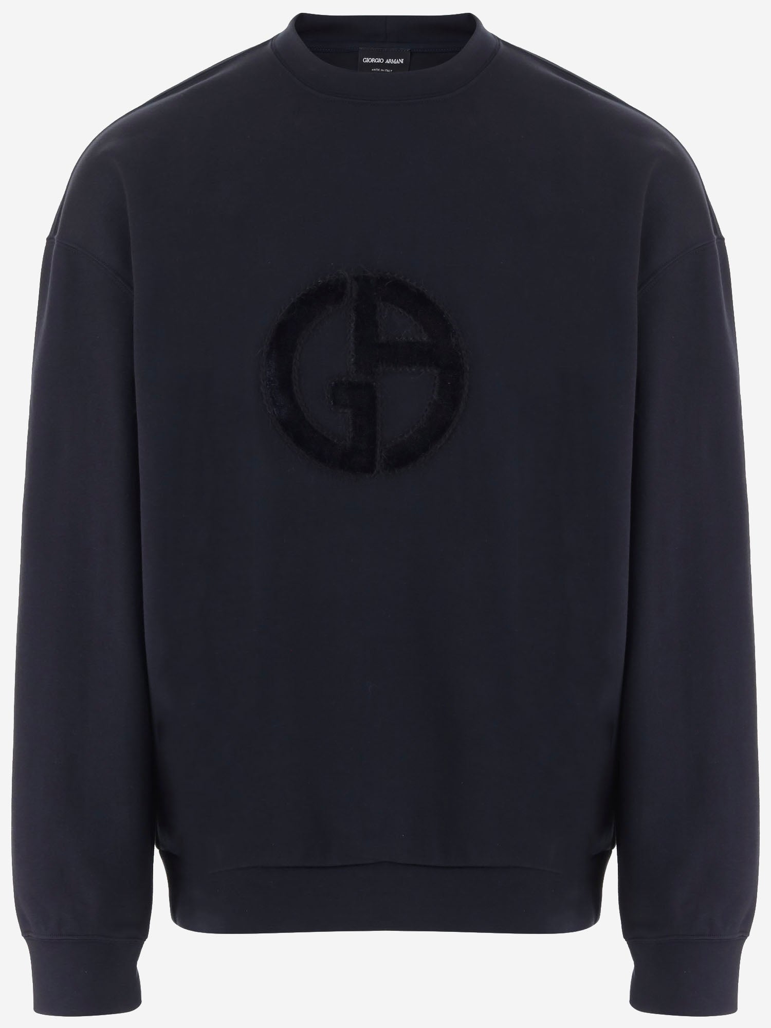 FELPA IN MISTO COTONE CON LOGO GM004636 TE19859U8139 GIORGIO ARMANI 
