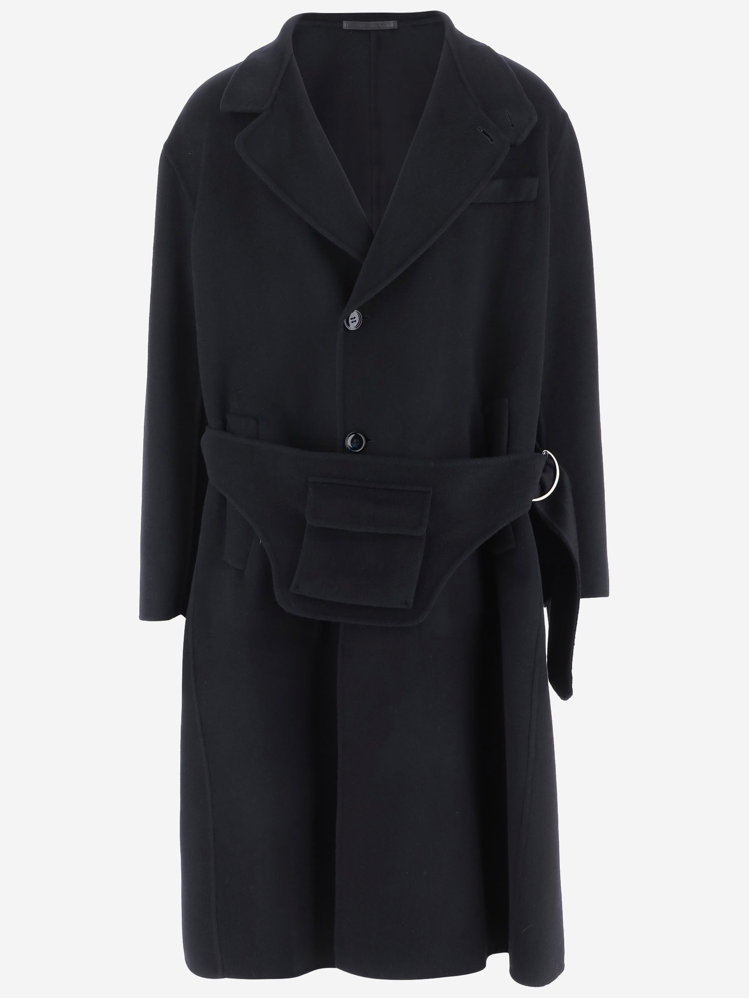 CAPPOTTO IN MISTO CASHMERE CON CINTURA E TASCA APPLICATA GM004685 TE10068UB109 GIORGIO ARMANI 