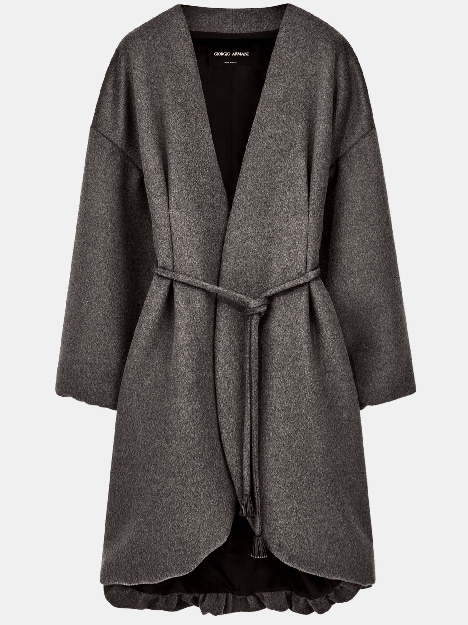 CAPPOTTO OVER IN LANA CON CINTURA E ORLO ARRICCIATO GW003442 TE21755U8099 GIORGIO ARMANI 