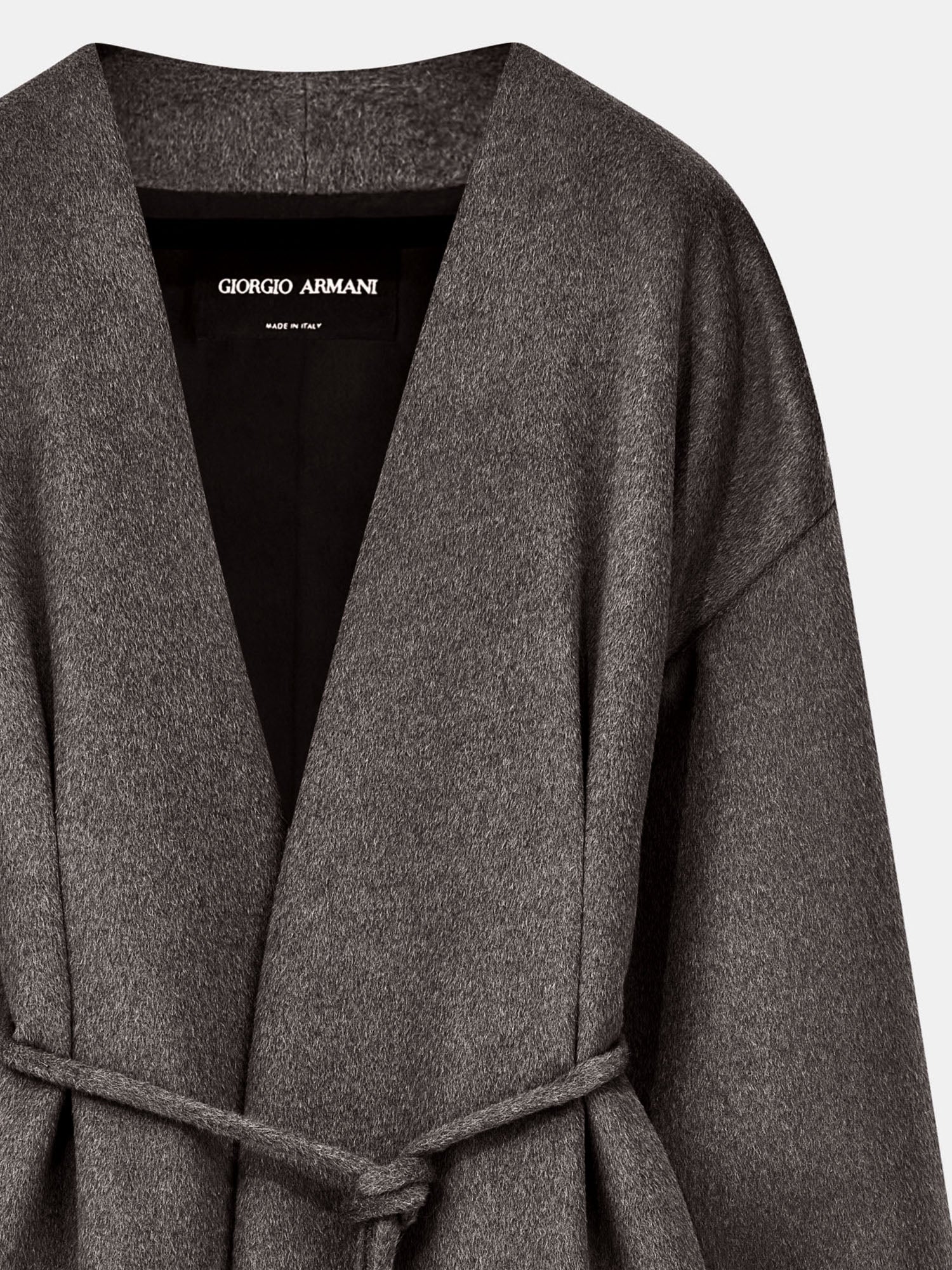 CAPPOTTO OVER IN LANA CON CINTURA E ORLO ARRICCIATO GW003442 TE21755U8099 GIORGIO ARMANI 