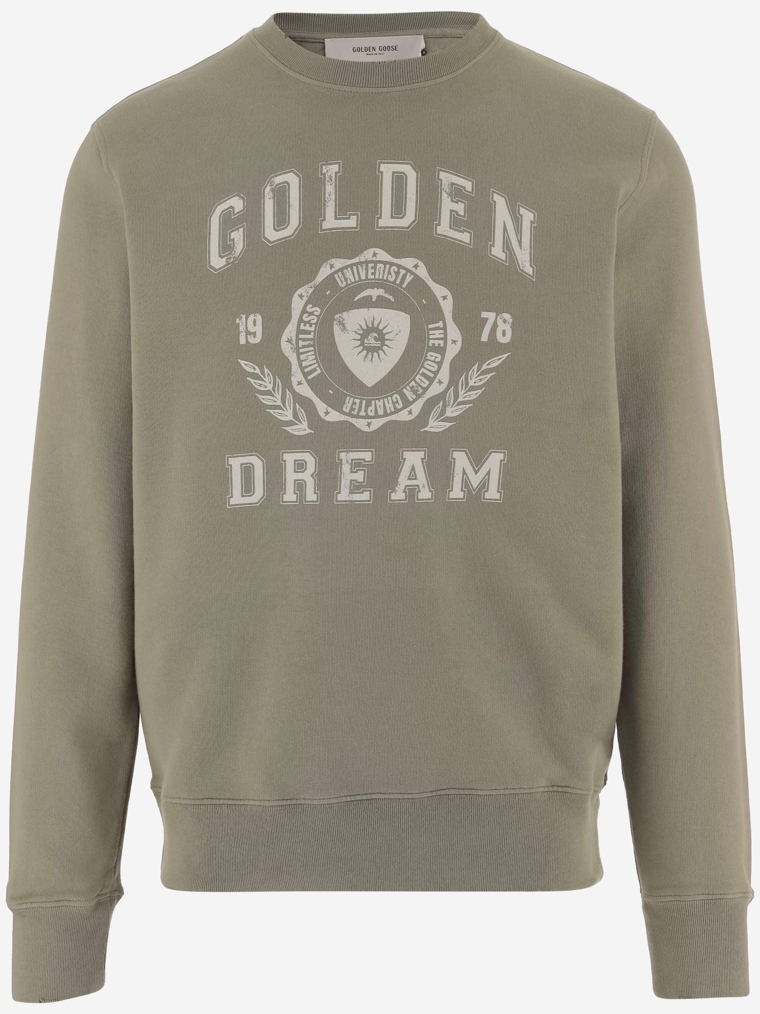 FELPA IN COTONE CON LOGO GMP01223 P00263436109 GOLDEN GOOSE 