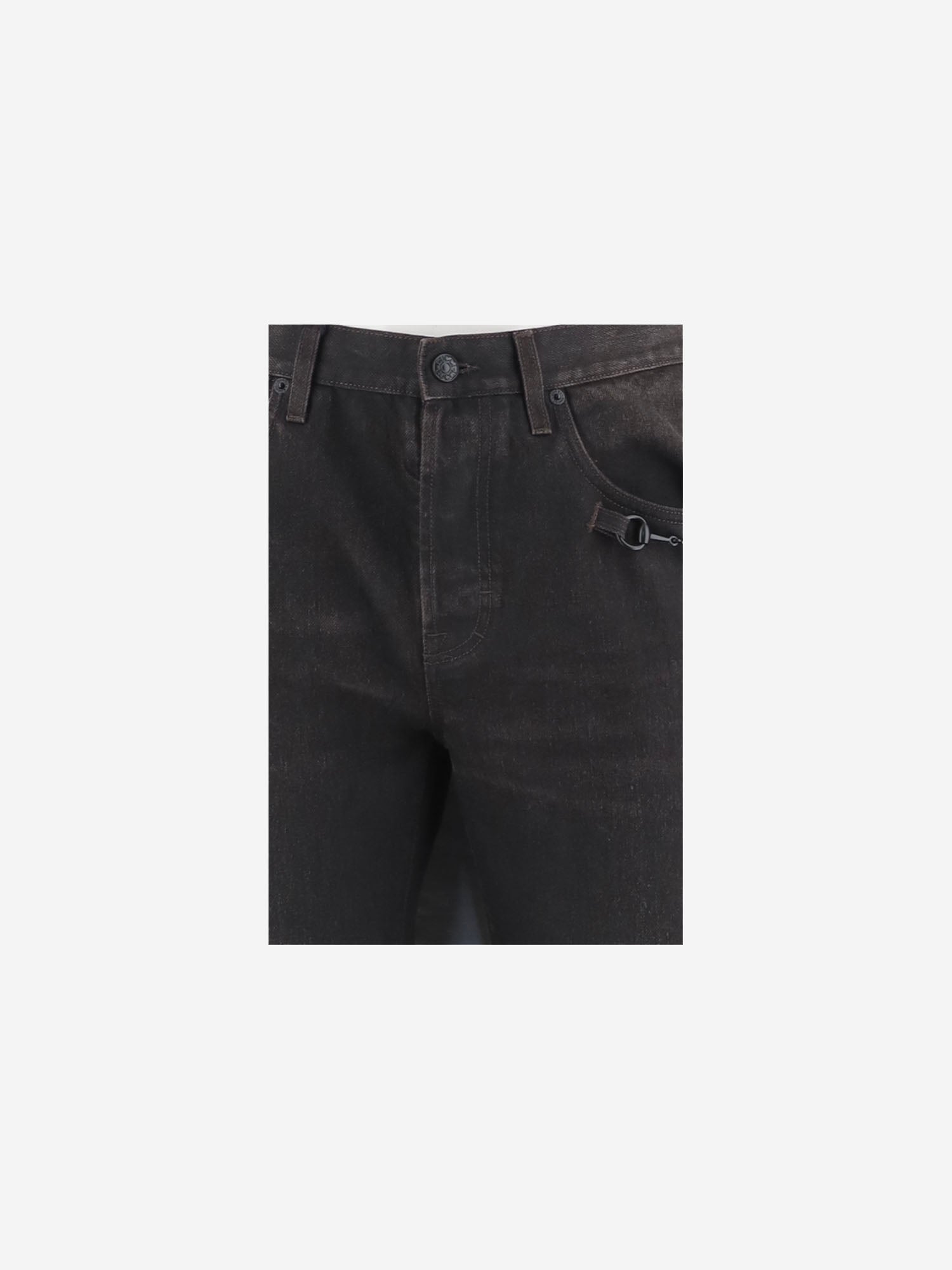PANTALONI IN DENIM DI COTONECON MORSETTO 860844 XDDHM2028 GUCCI 