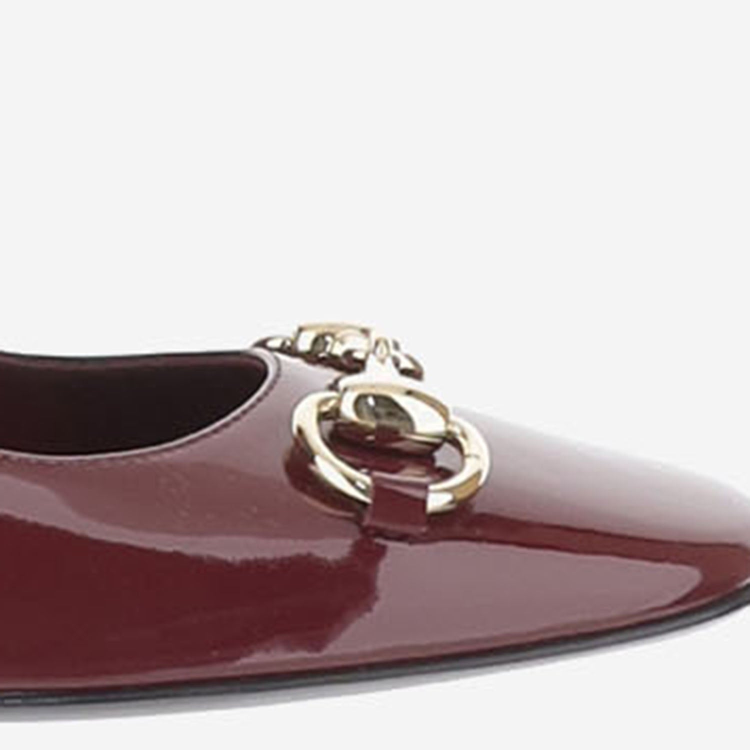 Décolleté in pelle con morsetto 866881 BNC006223 GUCCI 
