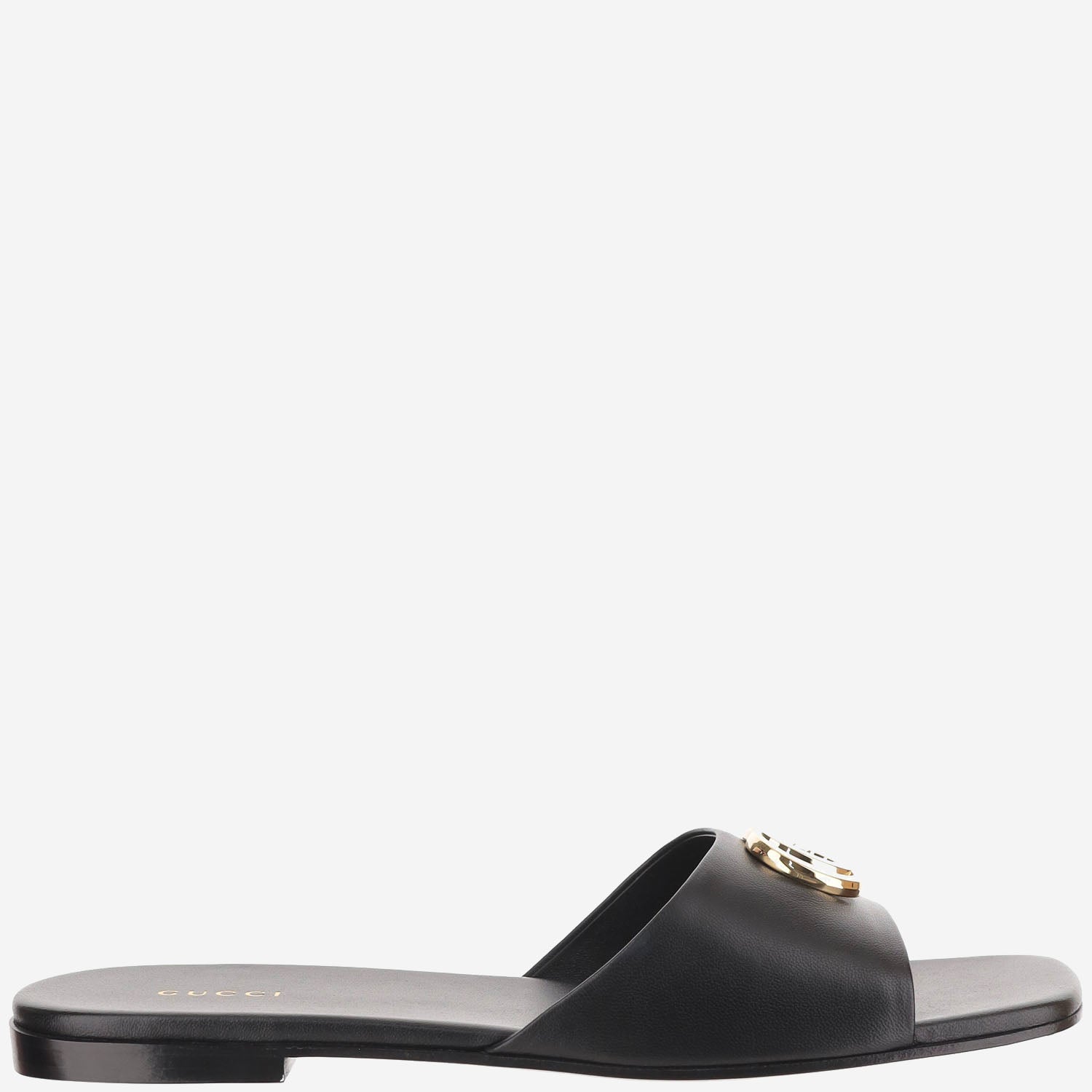 SANDALI SLIDER IN PELLE CON LOGO 870700 BKO001000 GUCCI 